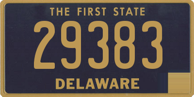 DE license plate 29383