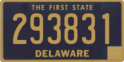 DE license plate 293831
