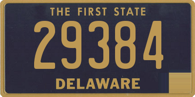 DE license plate 29384