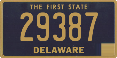 DE license plate 29387