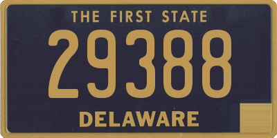 DE license plate 29388