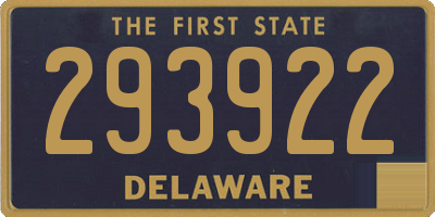 DE license plate 293922