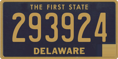 DE license plate 293924