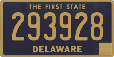 DE license plate 293928
