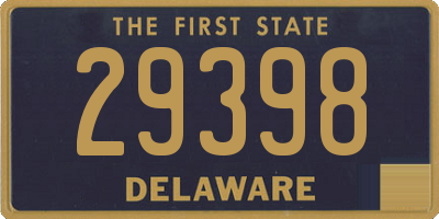 DE license plate 29398