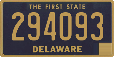 DE license plate 294093
