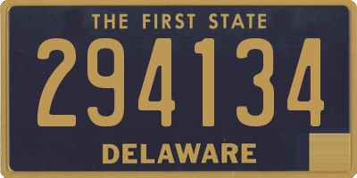 DE license plate 294134
