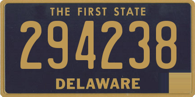 DE license plate 294238