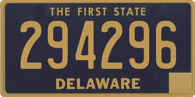 DE license plate 294296