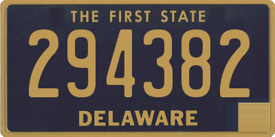 DE license plate 294382