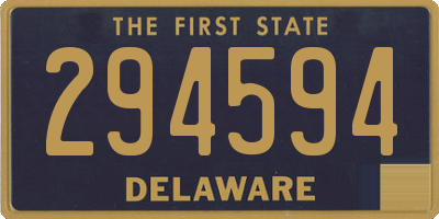 DE license plate 294594