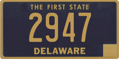 DE license plate 2947