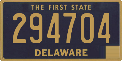 DE license plate 294704