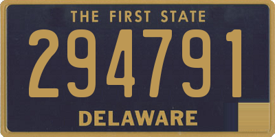 DE license plate 294791