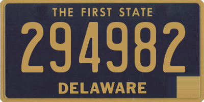 DE license plate 294982