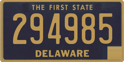DE license plate 294985