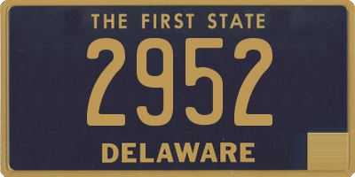 DE license plate 2952