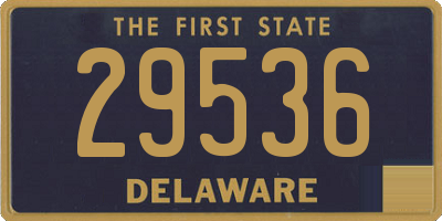 DE license plate 29536