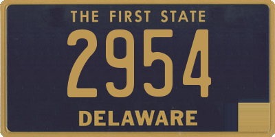 DE license plate 2954