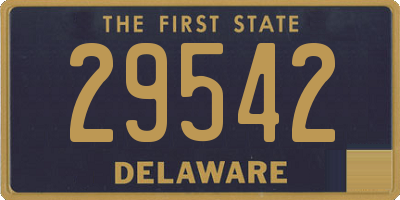 DE license plate 29542