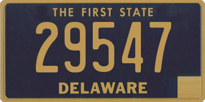 DE license plate 29547