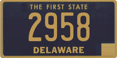 DE license plate 2958