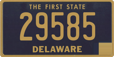 DE license plate 29585