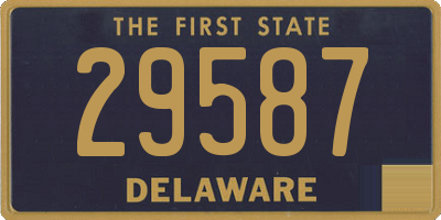 DE license plate 29587