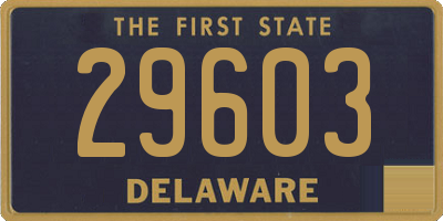 DE license plate 29603