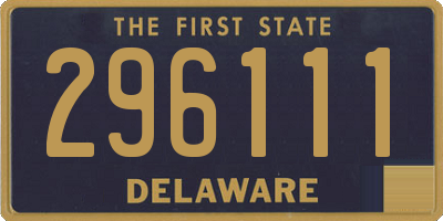 DE license plate 296111