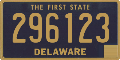 DE license plate 296123