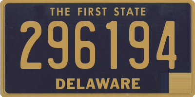 DE license plate 296194