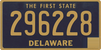 DE license plate 296228