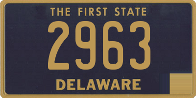 DE license plate 2963