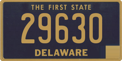 DE license plate 29630