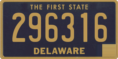 DE license plate 296316