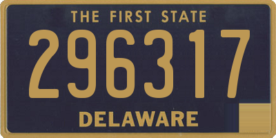 DE license plate 296317