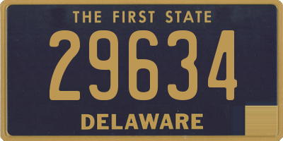 DE license plate 29634