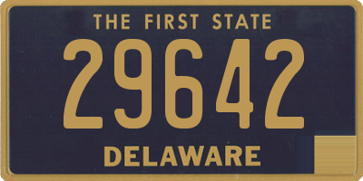 DE license plate 29642