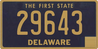 DE license plate 29643