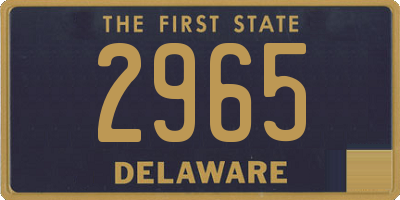 DE license plate 2965