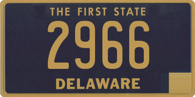 DE license plate 2966