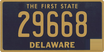 DE license plate 29668