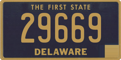 DE license plate 29669