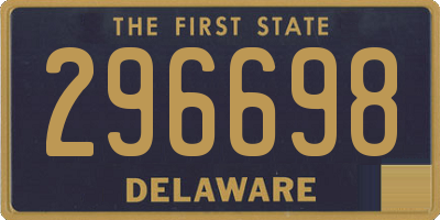 DE license plate 296698
