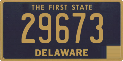 DE license plate 29673