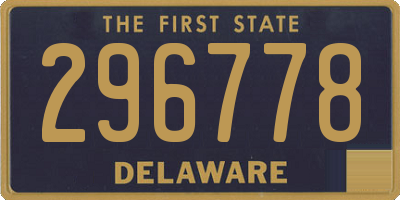 DE license plate 296778