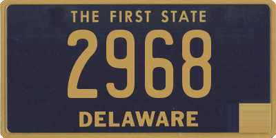 DE license plate 2968