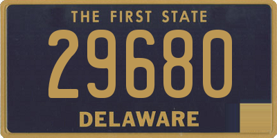 DE license plate 29680