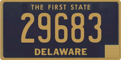 DE license plate 29683